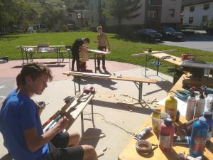 Izdelava totemov na 11. Jamnikovi koloniji 3